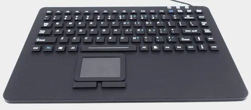 Vista 2 de Industrial Computers Inc. - Mini teclado con panel táctil IP68, resistente al agua, silicona KBSI-87-TP