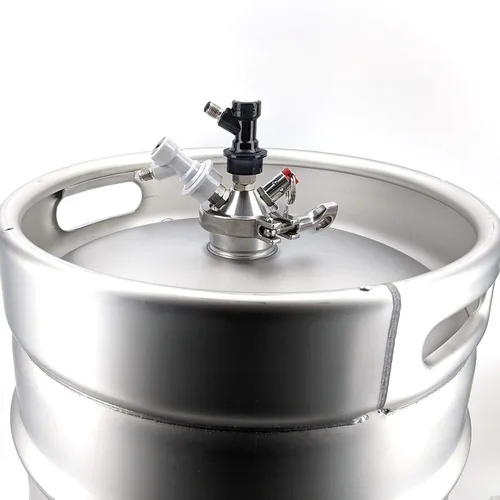Vista 2 de Homebrew - Adaptador de bloqueo de bola de cerveza para barriles Thead Sanke - Adaptador comercial de barril de 2 pulgadas