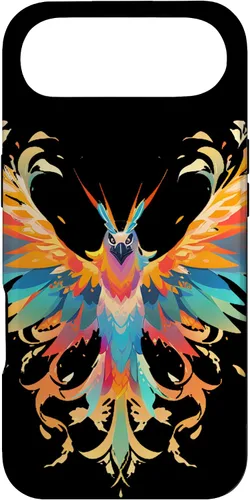 Vista 26 de Funda para iPhone 11 Rising Phoenix Fire Colorful Bird Open Wing Rebirth