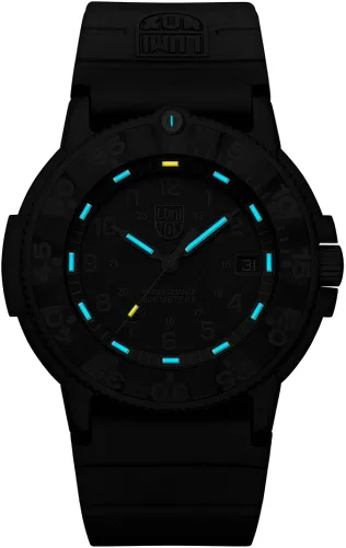 Vista 3 de Luminox 3001.BO Reloj de cuarzo de goma negra para hombre, Negro, Casual