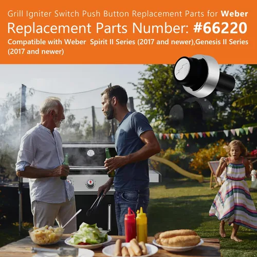Vista 3 de YAOAWE 66220 Interruptor de encendido para parrillas Weber Genesis II Spirit II 2017 y posteriores, botón de encendido GS4 compatible con E-210