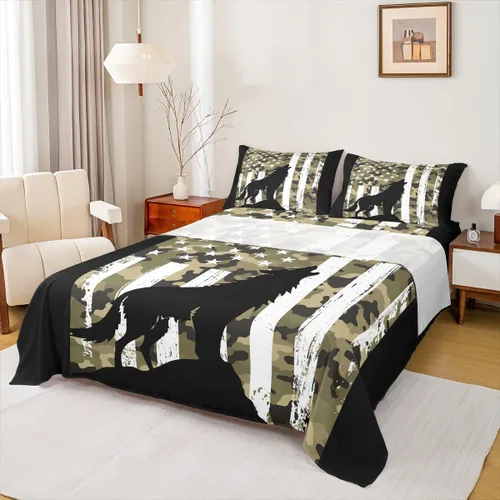 Vista 16 de Erosebridal Happy Camping - Juego de sábanas tamaño individual para niños, diseño de animales del bosque del bosque, para bebés, niños y niñas