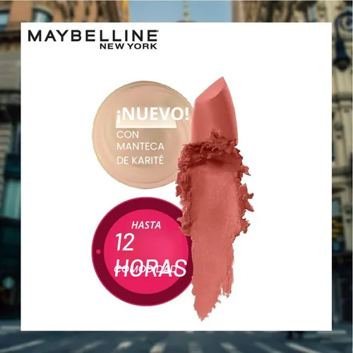 Vista 3 de Maybelline - Lápiz labial Color Sensational para labios, hidratante con acabado mate, Nude Nuance, color nude, rosado, rojo, ciruela, 1 unidad 0