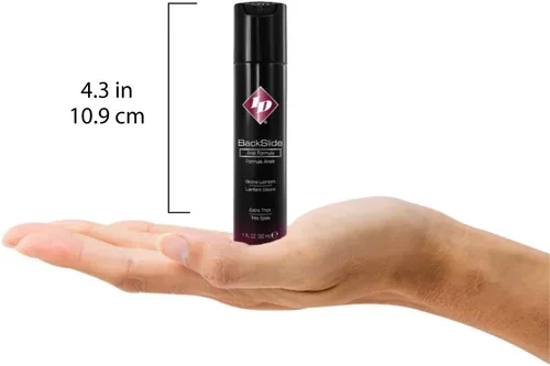 Vista 3 de ID Backslide - Lubricante personal - Lubricante anal, silicona, botella de 1 onza líquida