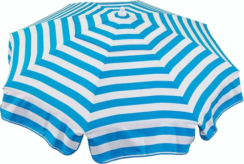 Vista 9 de Heininger DestinationGear 6' Acrylic Striped Pole Umbrella negro y blanco