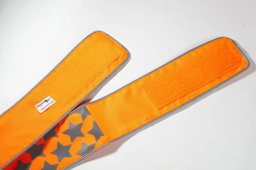 Vista 5 de SafetyPUP XD Collar reflectante para perro – Collar de perro naranja resplandeciente, cierre ajustable para un collar personalizable de alta