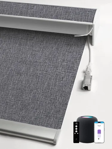 Vista 18 de SmartWings Persianas enrollables con cable duro PoE 100% opacas, muestra de tela