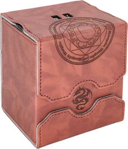 Vista 12 de Zoopin - Caja de cuero con contador de vida giratorio integrado, color negro para MTG, Yugioh, Pokeman, TES Legacy, Munchkins CCG Decks y también