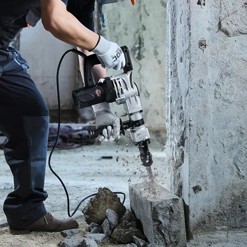 Vista 8 de VEVOR Martillo eléctrico de demolición, martillo neumático resistente de 1400 W con 2 puntas de cincel y estuche de transporte, 2900 BPM para romper