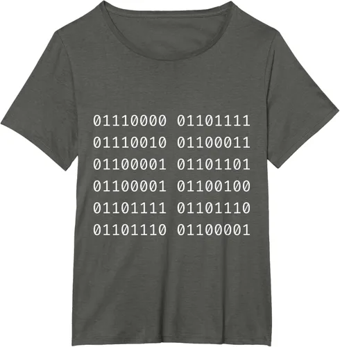 Vista 17 de Porca Madonna In Codice Binario Código Binario Camiseta, Negro