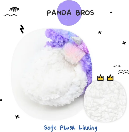Vista 5 de Panda Bros - Pantuflas gruesas y cálidas para mujer con suela antideslizante, zapatos de casa con diseño de personajes, pantuflas novedosas