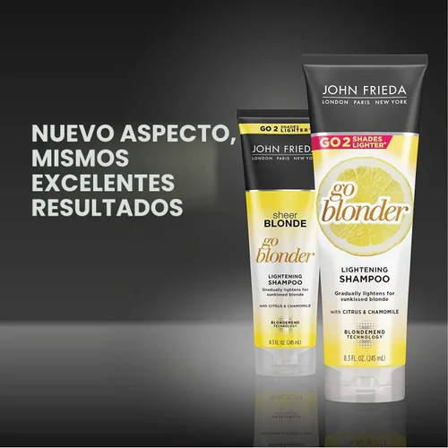 Vista 2 de John Frieda Champú Sheer Blonde Go Blonder Lightening 8.3 oz (8.3 fl oz) (paquete de 2)