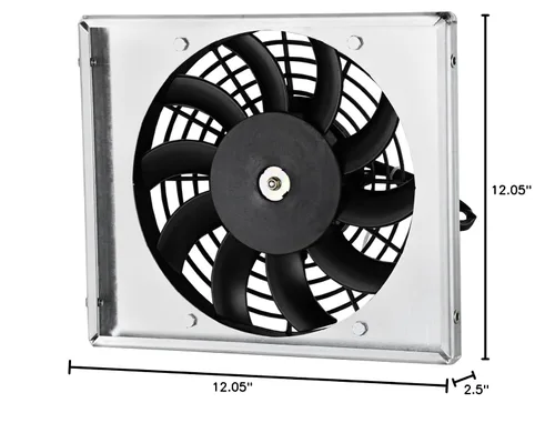 Vista 8 de 0413205 Cubierta de radiador de aluminio de alto rendimiento + relé de ventilador de 12 pulgadas para Artic Cat Prowler 700 550 TRV 700 550 450 OEM