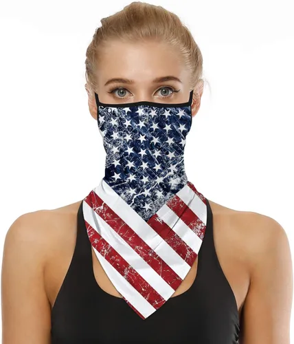 Vista 31 de YAYOUREL Polaina para el cuello, bandanas para hombres y mujeres, cubierta de bufanda para la cara con rayos UV, con agujero para las orejas