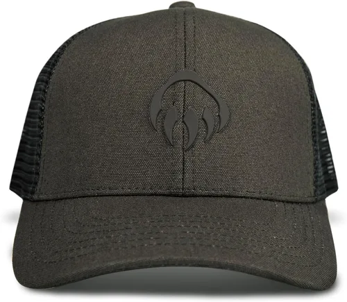 Vista 30 de Wolverine Gorra Trucker Parte trasera de malla Snapback Ajustable Resistente Duradero Workwear 1883 - Oliva negra