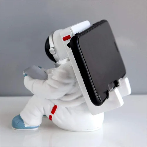 Vista 9 de Soporte de teléfono para escritorio, soporte creativo de astronauta para teléfono celular, tabletas, soporte de teléfono para iPhone, iPad, teléfono