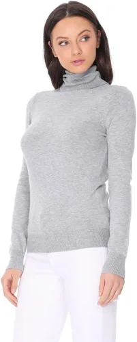Vista 3 de YEMAK suéter de punto casual básico ligero con cuello redondo y manga 34 para mujer