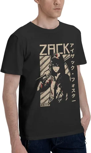 Vista 2 de Anime Angels-of-Death T-Shirt Men's Fashion Round Neck Cotton T-Shirts Summer Short Sleeve Tee