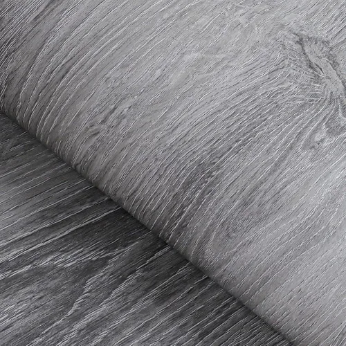 Vista 9 de FunStick Papel de contacto de madera marrón grueso, papel tapiz de madera para despegar y pegar, papel tapiz de madera rústica con grano de madera