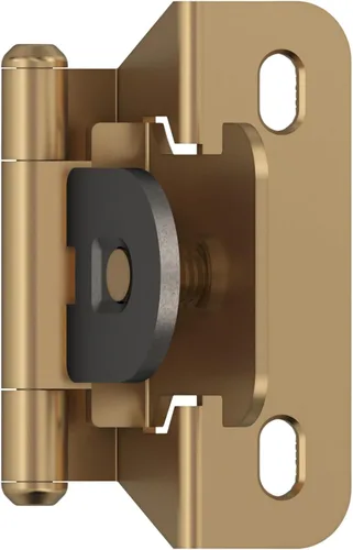 Vista 10 de Amerock Bisagra de gabinete doble desmontable Bisagra insertada de 3/8 pulgadas (10 mm) Bronce frotado con aceite Juego de 2 Bisagra