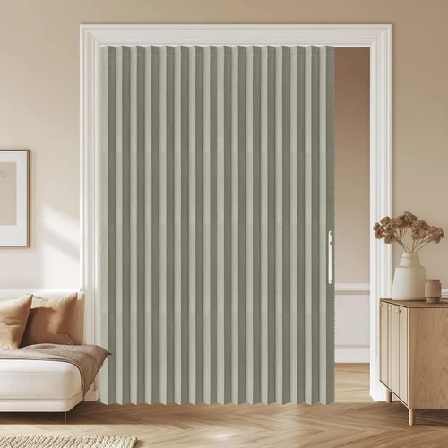 Vista 21 de AJAZZ Cortinas 100% Opacas para Puertas Corredizas de Entrada, Puertas de Acordeón para Entrada, Cortina Magnética para Puerta de Dormitorio Sala