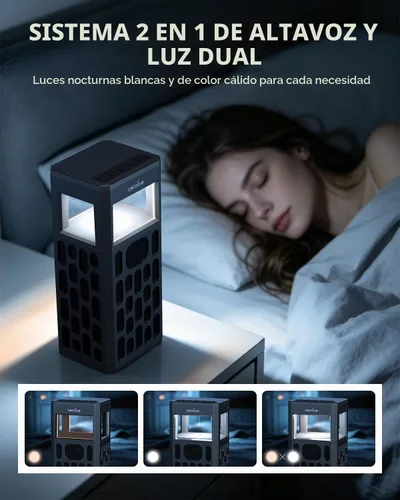 Vista 4 de Altavoz Bluetooth portátil 30W, graves profundos, IPX6 impermeable, luces