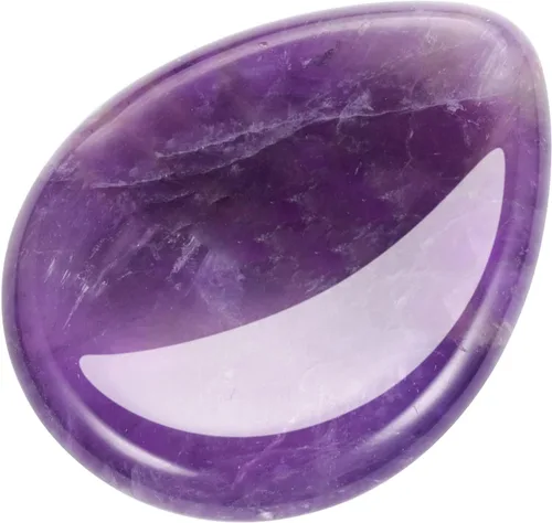 Vista 12 de CrystalTears 4 PCS Piedra de Preocupación para el Pulgar - Amatista Cuarzo Rosa Lapislázuli Ojo de Tigre Cristal Curativo Piedra de Palma de Bolsillo