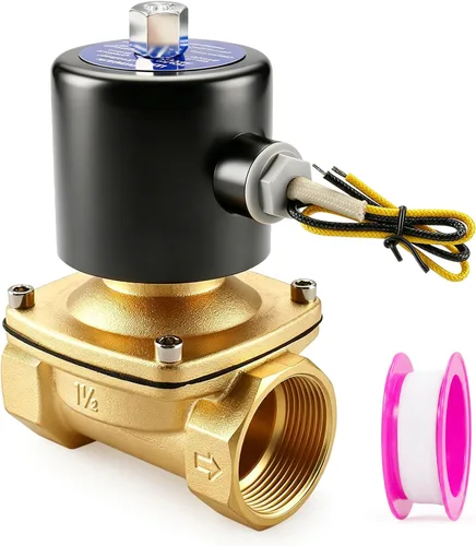 Vista 9 de Baomain Electroválvula eléctrica Puerto 1-1/2" 110 VCA Rosca de actuación directa normalmente cerrada (NC) Compatible con agua oro