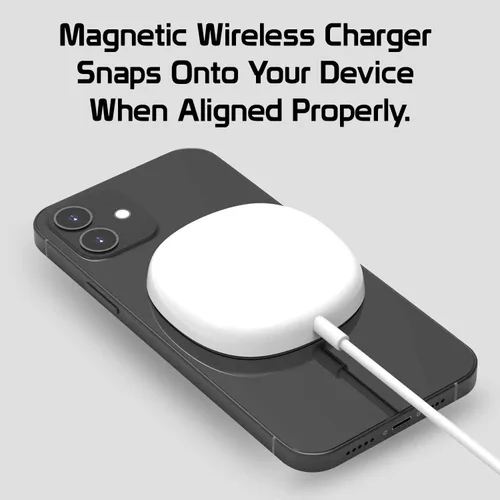 Vista 4 de Cargador inalámbrico para iPhone, almohadilla de carga inalámbrica magnética, cargador rápido compatible con iPhone 15 Pro Max Plus, 14 Pro Max Plus