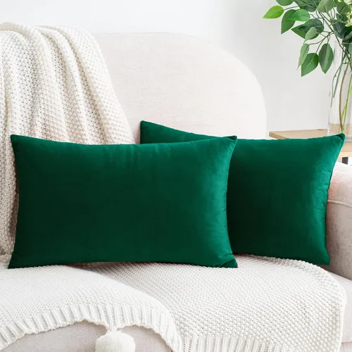 Vista 68 de HWY 50 fundas de almohada decorativas de terciopelo sólido para sofá, sala de estar., Terciopelo, gris, 20x20 pulgadas