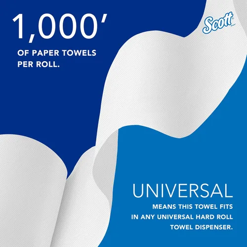 Vista 10 de Scott Professional Essential Toallas de Papel de Rollo Duro Universales de Alta Capacidad, a Granel (01005), Enrollado Duro Núcleo de 1.5