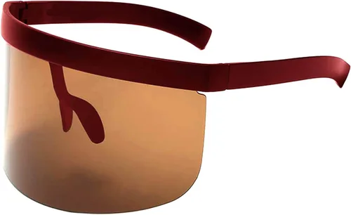 Vista 3 de OWL Cubierta De Máscara De Gran Tamaño Escudo Visera Estilo Marco Grande Sin Rimless Gafas De Sol Lente Mono UV400 Negro Azul