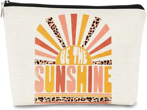 Vista 7 de Bolsa de maquillaje You are My Sunshine Gifts – Regalo inspirador para mujeres, hija, profesora o ocasión de agradecimiento, Sunshine 1, Casual