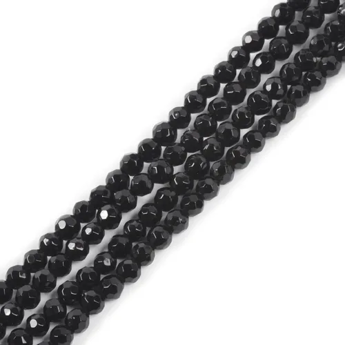 Vista 80 de Cuentas Redondas Facetadas de Ópalo Verde de 4 mm Sueltas de 16 Pulgadas para Hacer Joyas