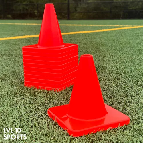 Vista 3 de LVL10 Pro - Conos de entrenamiento de fútbol de 6 pulgadas para deportes, para ejercicios de baloncesto, fútbol, baloncesto y agilidad, marcadores