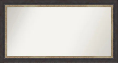 Vista 160 de Amanti Art Espejo personalizado, espejo de baño negro Astor, espejo de pared o espejo de tocador de baño sobre el fregadero (25 x 25 pulgadas)