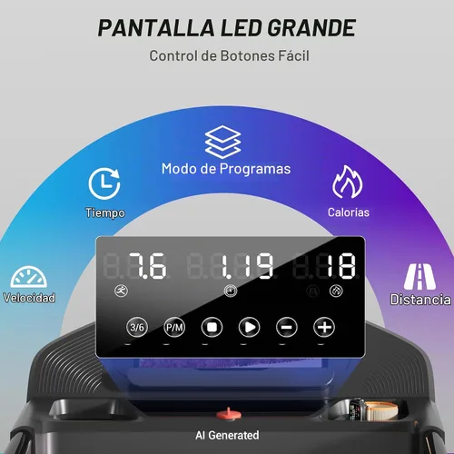 Vista 3 de CURSOR FITNESS Cintas de correr inclinadas al 16% para el hogar con 3
