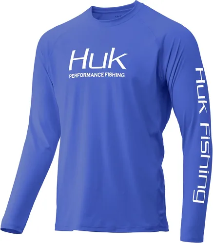 Vista 30 de Huk Pursuit Vented LS para hombre Refracción Fish Fade - San Sal/Wahoo