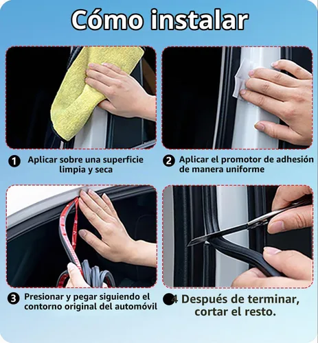 Vista 8 de Tira de sellado de puerta de automóvil de doble capa de goma