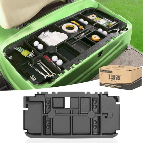 Vista 10 de 10L0L Golf Cart Under Seat Storage Tray Fits EZGO TXT, RXV, Club Car DS, Club Car Precedent, Yamaha G29, Electric Vehicle with Original Trojan