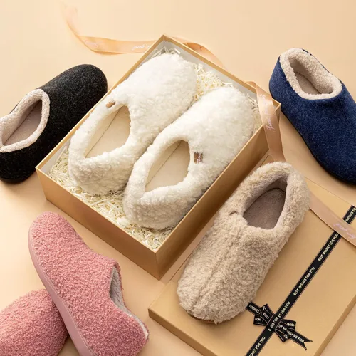 Vista 3 de ULTRAIDEAS - Pantuflas de interior para mujer con espuma viscoelástica, zapatillas de casa con cierre cálido para mujer con suela exterior de goma