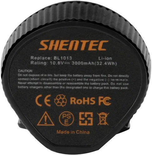 Vista 6 de Shentec Paquete de 2 baterías de 10.8 V 3000 mAh compatibles con Makita BL1013