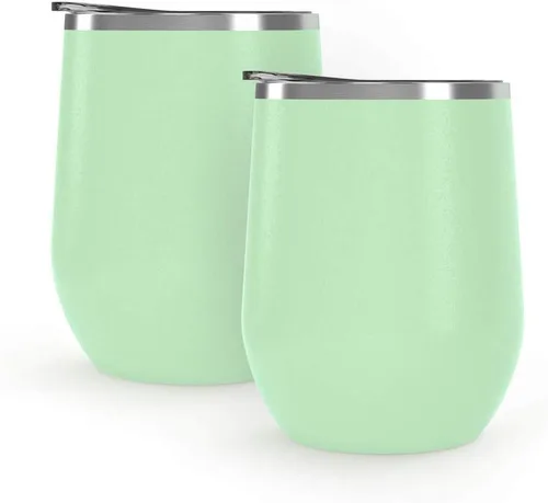 Vista 47 de Vaso de vino Maars Bev sin soporte de con paredes dobles aislantes al vacío de acero inoxidable de 12 onzas, Fucsia