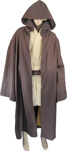 Vista 9 de Deluxe completo OBI Kenobi disfraz Jedi Star Wars túnica cinturón bolsas cápsulas