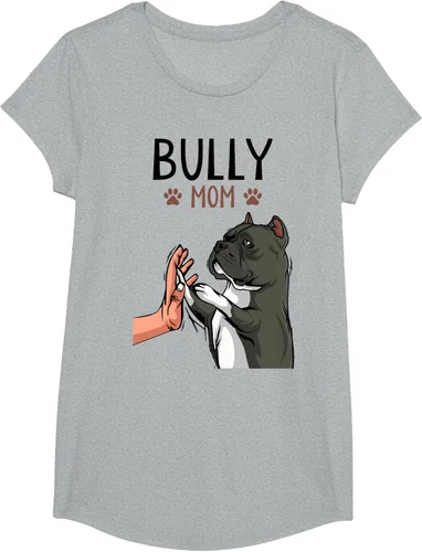 Vista 81 de American Bully Mom Cute Dog Mama Camiseta divertida para mujer, Blanco, S