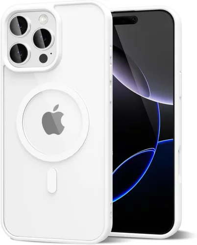 Vista 105 de oakxco Funda magnética transparente compatible con Magsafe, bonita funda delgada y transparente de poliuretano termoplástico no amarillenta, carcasa
