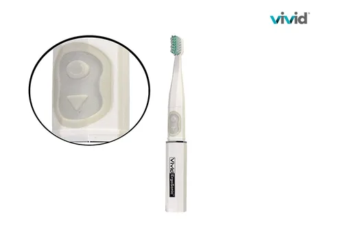 Vista 4 de Vivid ErgoSonic - Cepillo de dientes eléctrico portátil Sonic Pulse de tamaño de bolsillo, para viajes, uso doméstico, 28,000 golpes por minuto, 2