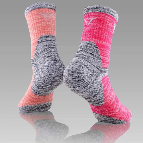 Vista 3 de FEIDEER Calcetines de senderismo para mujer, paquete múltiple de calcetines de algodón que absorben la humedad