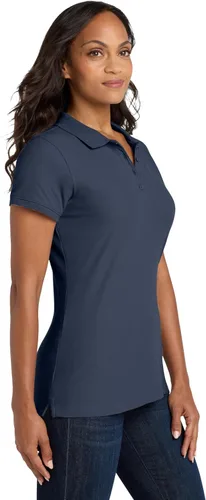 Vista 3 de Port Authority Polo Core Classic Piqué para mujer Azul marino