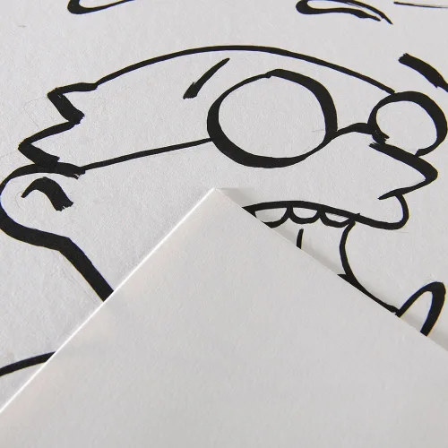 Vista 2 de Canson Illustation - Papel de dibujo de 8.82 oz/m², textura lisa de color blanco alto, bloc A3, incluye 12 hojas